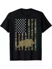 Hog Hunting Shirts For Men Women Wild Boar Pig Hunter T-Shirt (Color: Black, size: S)